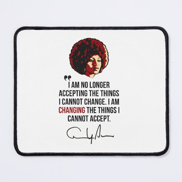 Item preview, Angela Davis Radical Change Activism Portrait Quote designed and sold by Red-Star-Coop.