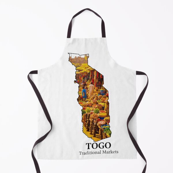 Item preview, Togo Traditional Markets Map Art - West Africa Culture & Travel Poster designed and sold by AbulailArt.