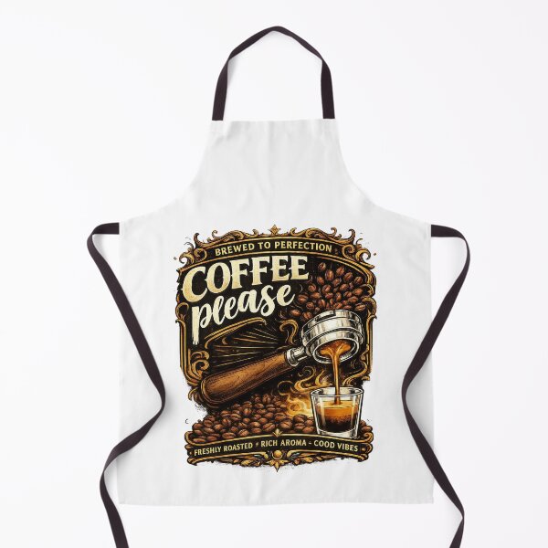 Item preview, Coffee Please Vintage Espresso Portafilter Illustration designed and sold by FlatInkStudio.