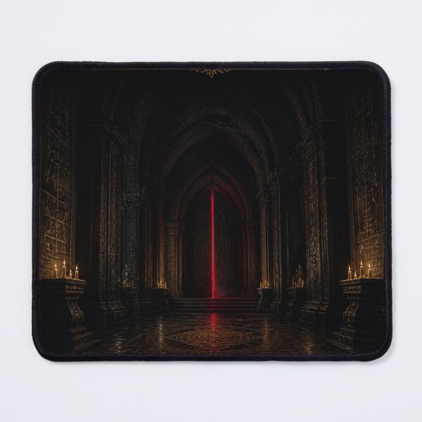Item preview, Secreta Sacrarii Sanctuary Secrets Crimson Gothic Art Print designed and sold by GeoWhimsy Studio.