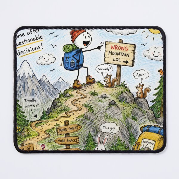 Item preview, Wrong Mountain Adventure Doodle designed and sold by konkapo00.