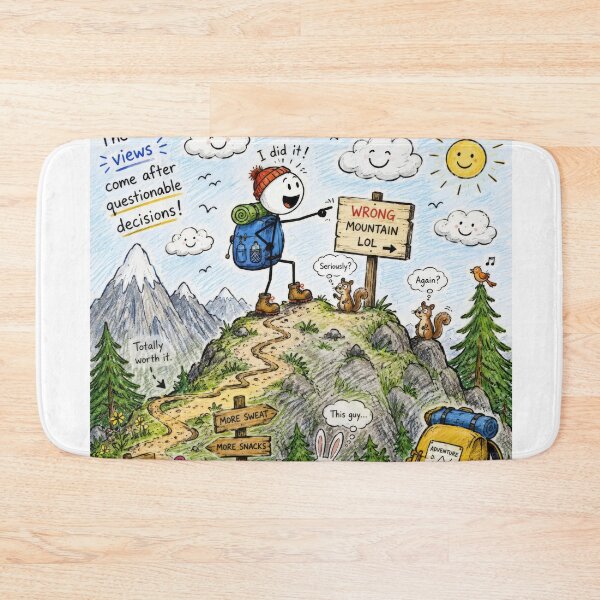 Item preview, Wrong Mountain Adventure Doodle designed and sold by konkapo00.
