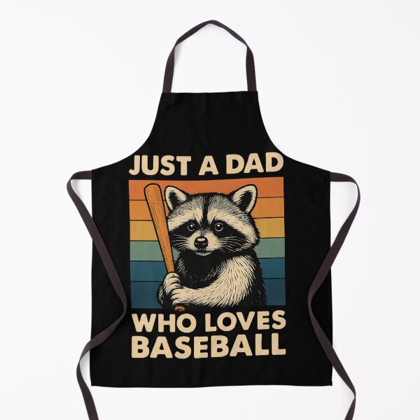 Item preview, Just A Dad Who Loves Baseball Fatherhood Sport Fan Raccoon Animal designed and sold by SofenArt.