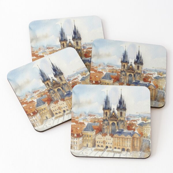 Item preview, Prague Old Town Square Watercolor designed and sold by caracatita75.