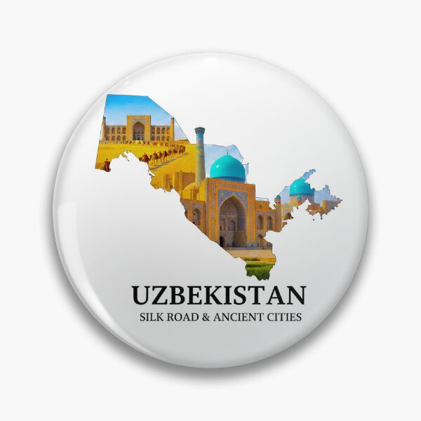 Item preview, Uzbekistan Silk Road Map Art - Samarkand Ancient Cities Travel Poster designed and sold by AbulailArt.
