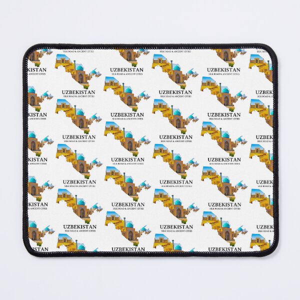 Item preview, Uzbekistan Silk Road Map Art - Samarkand Ancient Cities Travel Poster designed and sold by AbulailArt.