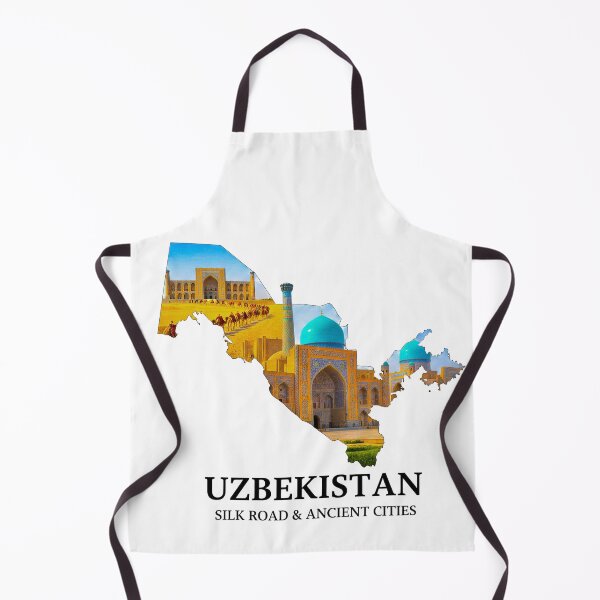 Item preview, Uzbekistan Silk Road Map Art - Samarkand Ancient Cities Travel Poster designed and sold by AbulailArt.