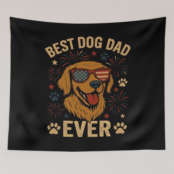 Item preview, Best Dog Dad Ever Golden Retriever Father Fourth Of July Patriotic designed and sold by SofenArt.