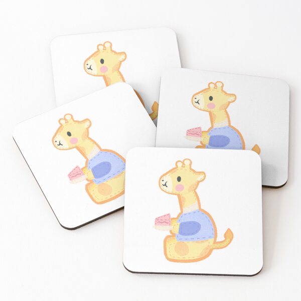 Item preview, Adorable Giraffe Eating Pink Cake Illustration designed and sold by ShopUser51777.