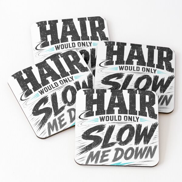 Item preview, Hair Would Only Slow Me Down Funny Bald Humor Meme Design designed and sold by bilal sibgui.