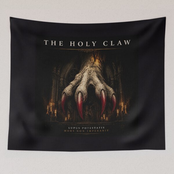 Item preview, The Holy Claw Sacred Beast Wolf Gothic Dark Art Print designed and sold by GeoWhimsy Studio.