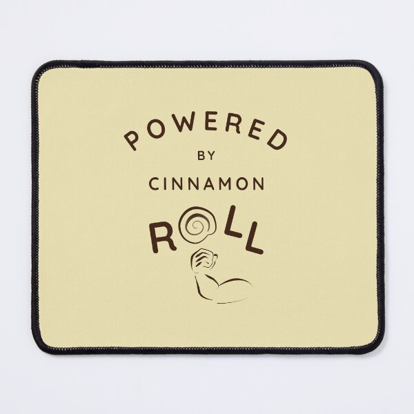 Item preview, Powered by Cinnamon Roll Funny Bakery Lover Cute Cinnamon Bun Gym Design designed and sold by unique art and design.