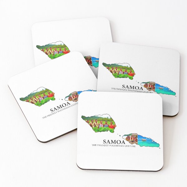 Item preview, Samoa Map Art - Friendly Polynesian Culture & Tropical Islands Travel Poster designed and sold by AbulailArt.