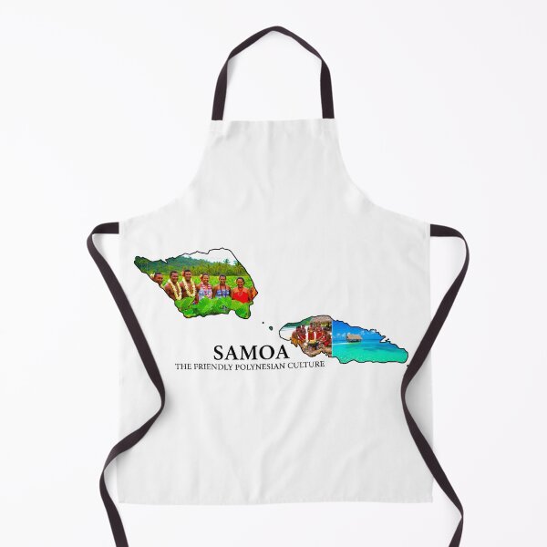 Item preview, Samoa Map Art - Friendly Polynesian Culture & Tropical Islands Travel Poster designed and sold by AbulailArt.