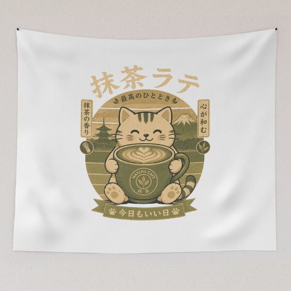 Item preview, Matcha Cat designed and sold by Alpacatata.