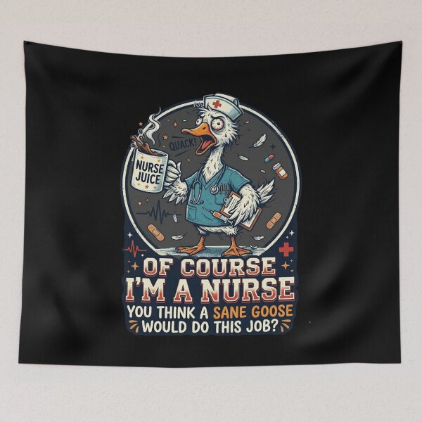 Item preview, Funny Nurse Goose Shirt – Of Course I’m A Nurse You Think A Sane Goose Would Do This Job Essential T-Shirt  designed and sold by podlook.