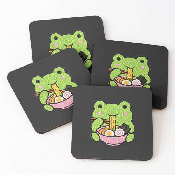 Item preview, Cute Kawaii Frog Eating Ramen designed and sold by ColorSplash123.