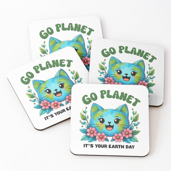 Item preview, Go Planet It's Your Earth Day Hoodie – Cute Kawaii Cat Earth Floral Funny Earth Day Gift Pullover Hoodie designed and sold by IconicDesignsXd.