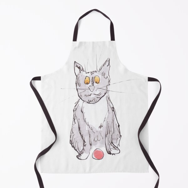 Item preview, a cat and his orange ball designed and sold by Inky Fingers Illustrations.