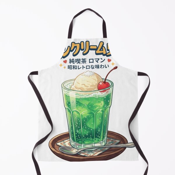 Item preview, Japanese Retro Cream Soda | Showa Kissaten Cafe Melon Soda Illustration designed and sold by vekotpu.