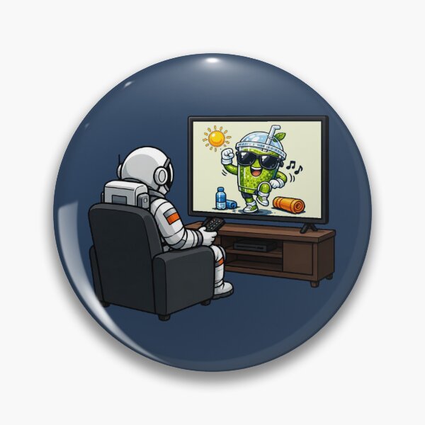 Item preview, Funny Astronaut Watching Breakfast League TV designed and sold by BROHLine Studio.