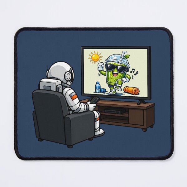 Item preview, Funny Astronaut Watching Breakfast League TV designed and sold by BROHLine Studio.