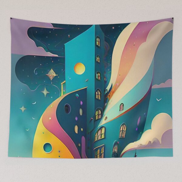 Item preview, Colorful Landscape painting  designed and sold by Chantel Fourie.