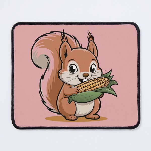 Item preview, Cute Squirrel Eating Corn Kawaii Cartoon Animal designed and sold by Royalsticker.