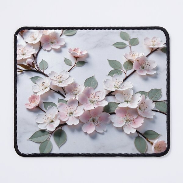 Item preview, Pink Blossom Marble Floral Art designed and sold by IntelliMindDesigns.