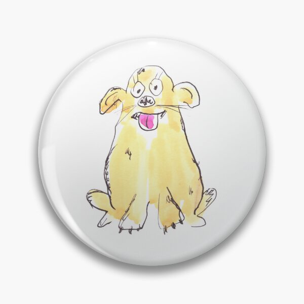 Item preview, A cute and happy little yellow dog designed and sold by Inky Fingers Illustrations.