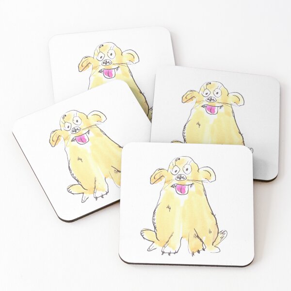 Item preview, A cute and happy little yellow dog designed and sold by Inky Fingers Illustrations.