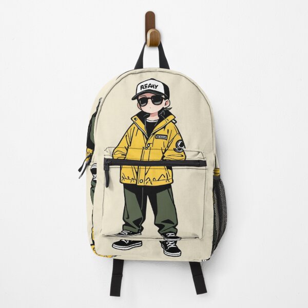 Item preview, Fashion - Man in Beige Windbreaker Sunglasses Streetwear Anime designed and sold by AnimeShin.
