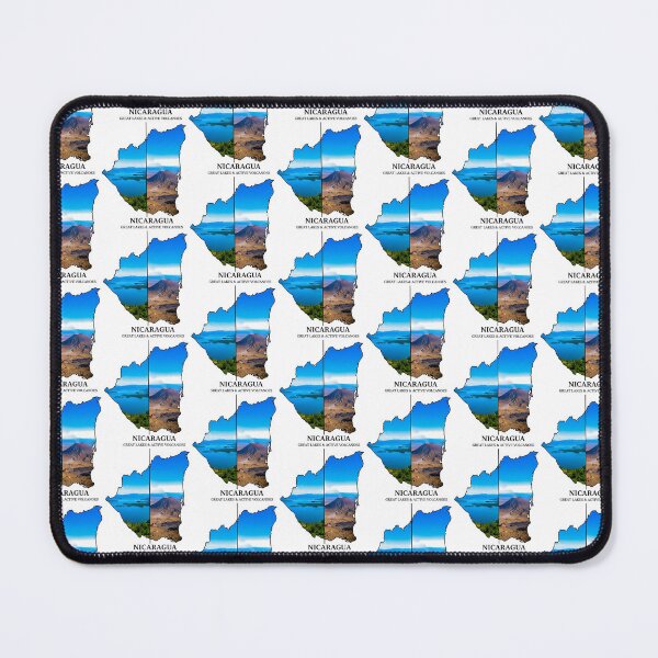 Item preview, Nicaragua Map Art - Great Lakes & Active Volcanoes Travel Poster designed and sold by AbulailArt.