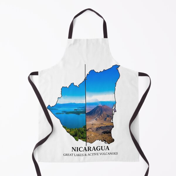 Item preview, Nicaragua Map Art - Great Lakes & Active Volcanoes Travel Poster designed and sold by AbulailArt.
