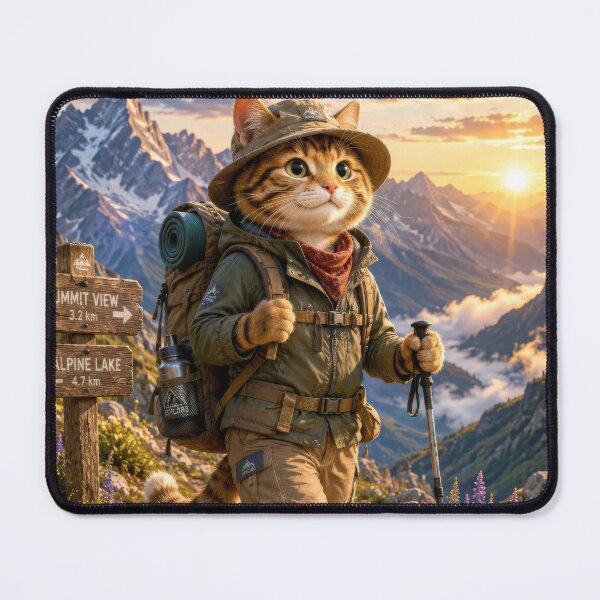 Item preview, Mountain Trail Explorer Cat Adventure designed and sold by konkapo00.