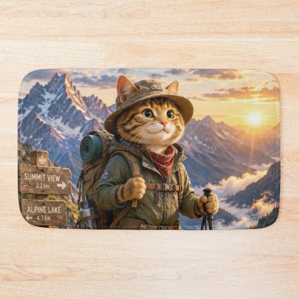 Item preview, Mountain Trail Explorer Cat Adventure designed and sold by konkapo00.