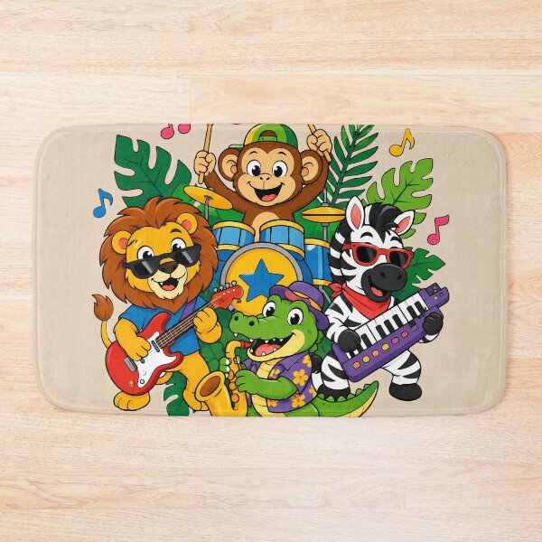 Item preview, Cute Jungle Animal Band Musical Lion Monkey Crocodile designed and sold by ArtdesignsA.