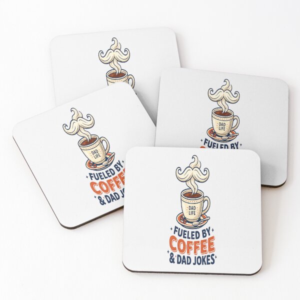 Item preview, Fueled by Coffee and Dad Jokes - Funny Father's Day Mug Design designed and sold by JeyaMMstores.