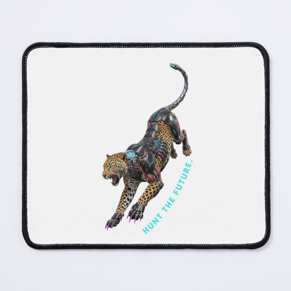 Item preview, Hunt The Future: Kinetic Cyborg Leopard Techwear Art designed and sold by CalmFrameArt.
