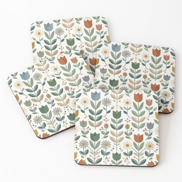 Item preview, Scandinavian Folk Floral Seamless Pattern designed and sold by FashioonTrends.