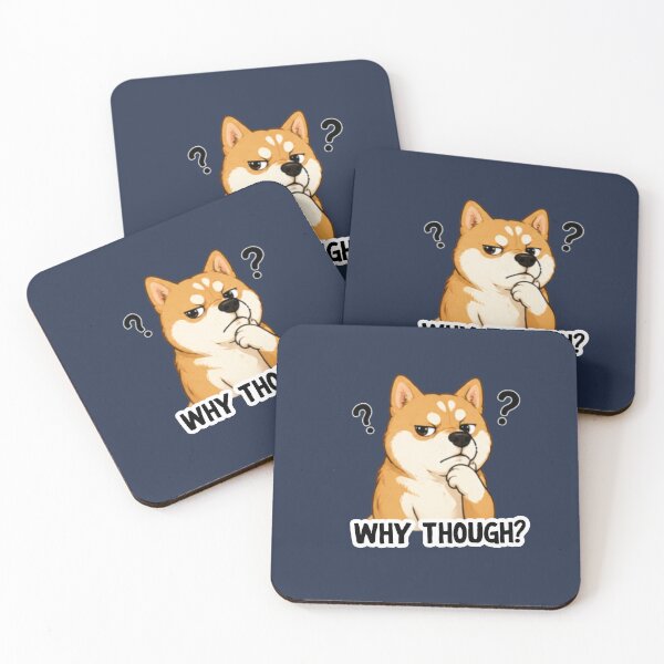 Item preview, Confused Shiba Inu Why Though Sticker designed and sold by Siti Hoiriyah.