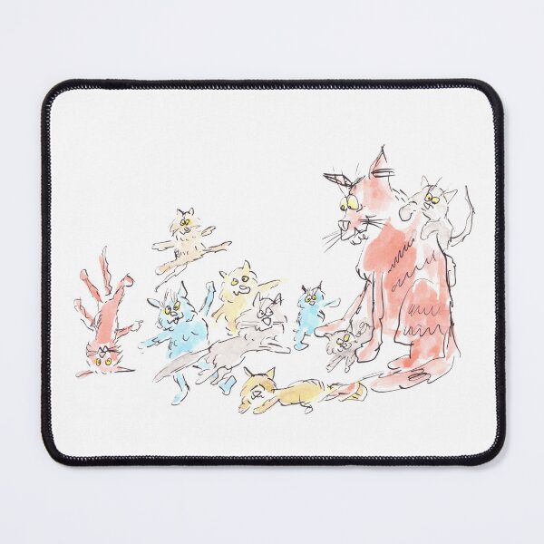 Item preview, Mummy cat with her kittens designed and sold by Inky Fingers Illustrations.