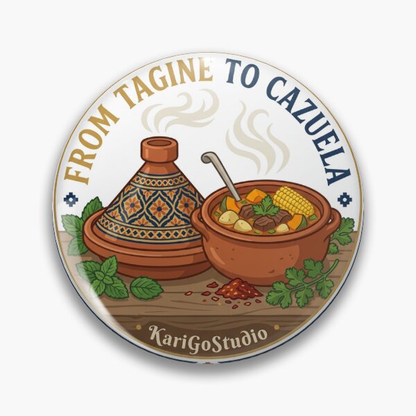 Item preview, From Tagine to Cazuela — Morocco Chile designed and sold by KariGoStudio.