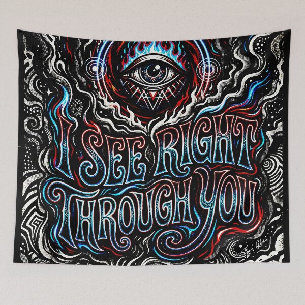 Artikelvorschau, Ich durchschaue dich Psychedelische Augen-Trippy-Kunst entworfen und verkauft von Hen-C-Art.