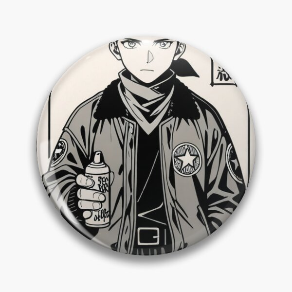 Item preview, Fashion - Man in Black Bomber Jacket Spray Can Streetwear Anime Variant 2 designed and sold by AnimeShin.