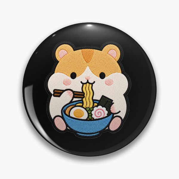 Item preview, Cute Kawaii Hamster Eating Ramen designed and sold by ColorSplash123.