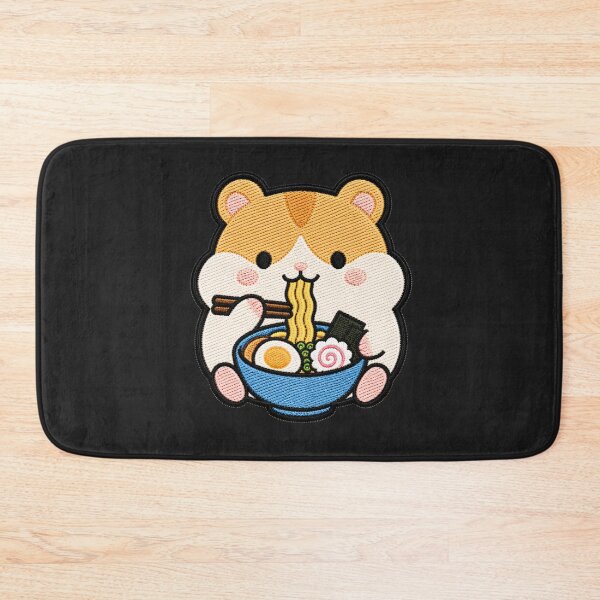 Item preview, Cute Kawaii Hamster Eating Ramen designed and sold by ColorSplash123.