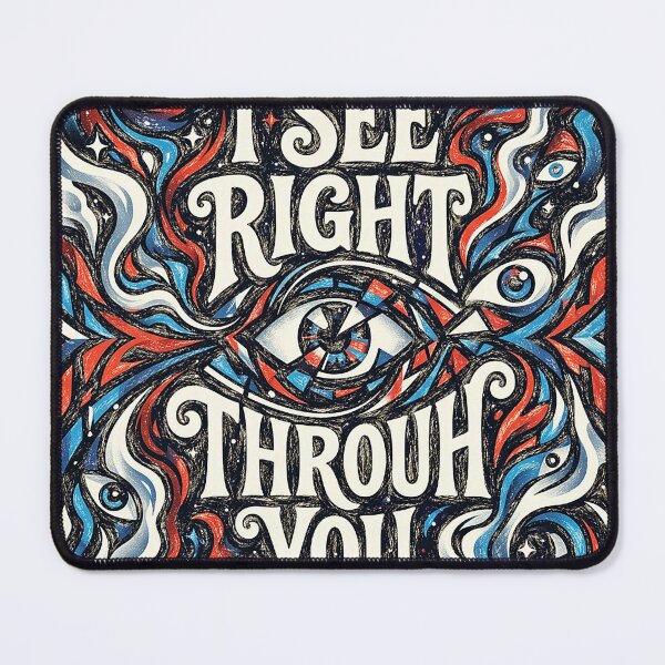Item preview, I See Right Through You Vintage Trippy Eyes Art designed and sold by Hen-C-Art.