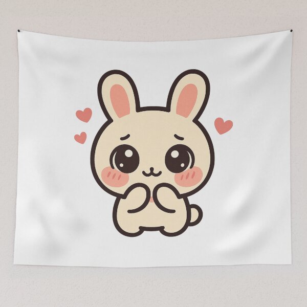 Item preview, Cute Shy Kawaii Love Bunny designed and sold by Tom-Riley.
