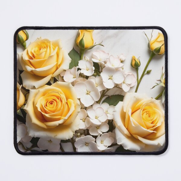 Item preview, Yellow Rose Marble Bouquet designed and sold by IntelliMindDesigns.
